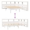 vidaXL Bookcase Bed without Mattress White 140x200 cm Solid Wood Pine