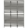 vidaXL Room Divider 3 Panels Grey Poly Rattan