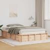 vidaXL Bed Frame Brown 120 x 190 cm Solid Pine Wood