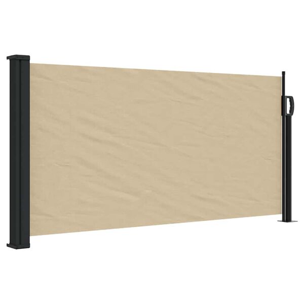 vidaXL Retractable Side Awning Beige 100x300 cm