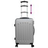 vidaXL Suitcase Set 3 pcs Silver 50 x 31 x 78 cm ABS Plastic and Steel