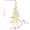 vidaXL Christmas Tree with 160 LEDs Warm white 151 cm PET