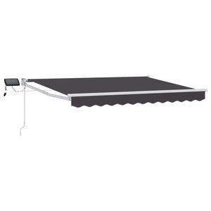 vidaXL Manual Retractable Awning with LEDs 3.5 x 2 m