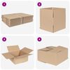vidaXL Folding Box 50 pcs Natural 30 x 30 x 15 cm Cardboard
