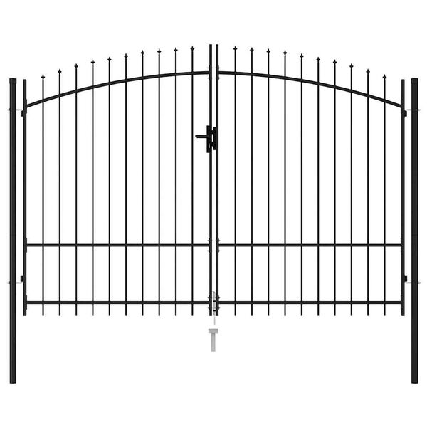 vidaXL Fence Gate Woerden Double Door with Spike Top 299.5x249.5 cm