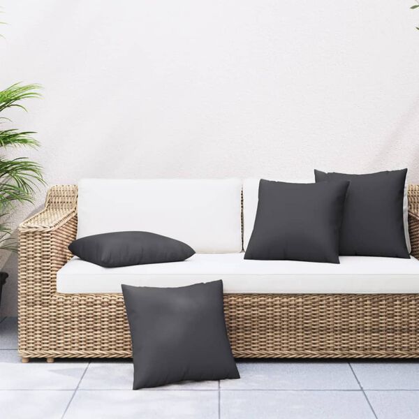 vidaXL Sofa Cushions 4 pcs Black 50x50 cm Fabric