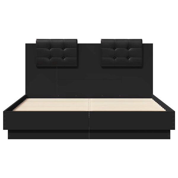 vidaXL Bed Frame without Mattress Black 120x190 cm Small Double