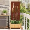 vidaXL Garden Privacy Screen Floral Rusty 50 x 140 cm Weathering steel
