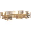vidaXL Outdoor Sofa Set 10 pcs White Solid Acacia Wood