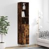 vidaXL Highboard Smoked Oak 34.5x34x180 cm Engineered Wood