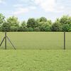 vidaXL Fence Post Grey 25 x 0.4 m (12 x 12 mm mesh) Steel and PVC