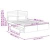 vidaXL Storage Bed with Drawer Smoked Oak 160 x 200 cm Engineered Wood