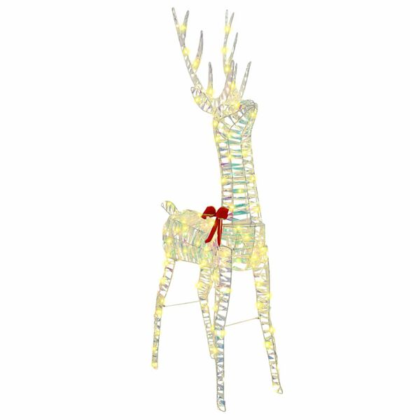 vidaXL 3D Reindeer with 140 LEDs Warm white 128 cm PET