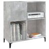 vidaXL Record Cabinet Concrete Grey 84.5x38x89 cm Engineered Wood