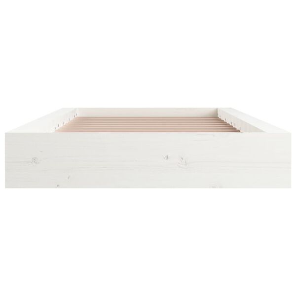 vidaXL Bed Frame without Mattress White 90x200 cm Solid Wood