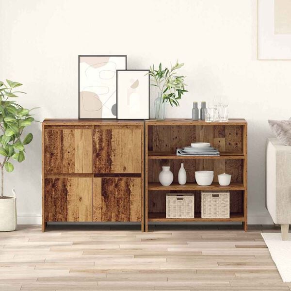 vidaXL Sideboard 2 pcs Old Wood 70 x 41 x 75 cm Engineered Wood
