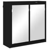 vidaXL Bathroom Mirror Cabinet Black 60 x 20 x 60 cm Engineered Wood
