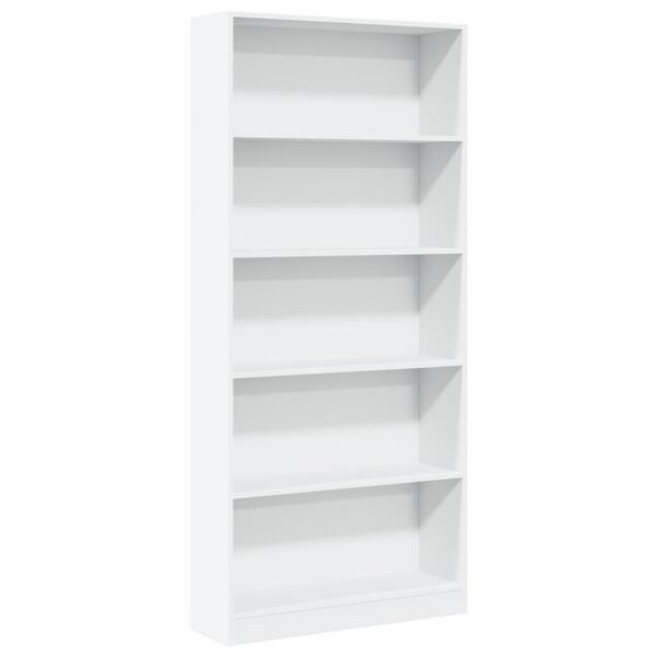 vidaXL Bookcase White 80x24x176 cm Engineered Wood