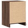 vidaXL Bedside Cabinet with LED Lights Brown Oak Engineered Wood