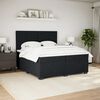 vidaXL Box Spring Bed with Mattress Black 200x200 cm Velvet