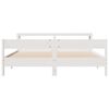 vidaXL Bed Frame without Mattress White 180x200 cm Super King Solid Wood Pine