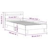 vidaXL Bed Frame without Mattress with Headboard Black 75x190 cm Small Single