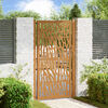 vidaXL Garden Gate 100x200 cm Weathering Steel Trace Design