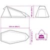 vidaXL Camping Tent Tunnel 1-Person White Blackout Fabric Waterproof