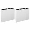 vidaXL Garden Raised Bed with 4 Pots 2 pcs Poly Rattan White(2x45427)