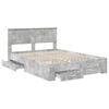 vidaXL Bed Frame Concrete Grey 150 x 200 cm Engineered Wood