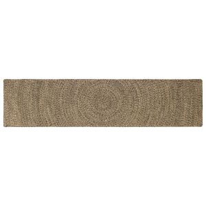 vidaXL Area Rug Natural and Black 60 x 200 cm Jute