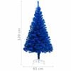 vidaXL Artificial Pre-lit Christmas Tree with Ball Set Blue 120 cm PVC