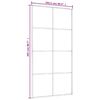 vidaXL Sliding Door ESG Glass and Aluminium 102.5x205 cm White