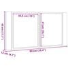 vidaXL LED Mirror Cabinet Old Wood 90x12x45 cm Engineered Wood