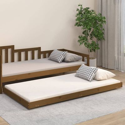 vidaXL Bed Frame Honey Brown 80x200 cm Solid Wood Pine