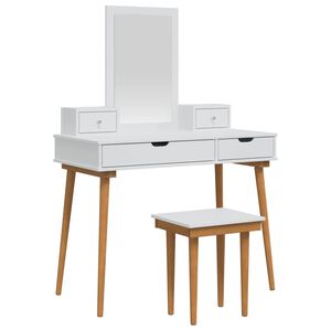 vidaXL Dressing Table Set FAUSKE 5 pcs White 100 x 50 x 143 cm