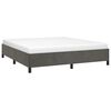 vidaXL Bed Frame without Mattress Dark Grey Super King Velvet