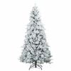 vidaXL Artificial Hinged Christmas Tree White 240 cm PE and PVC