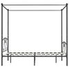 vidaXL Canopy Bed Frame without Mattress Grey Metal 140x200 cm