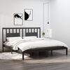 vidaXL Bed Frame without Mattress Grey Solid Wood 200x200 cm (810039+818692)