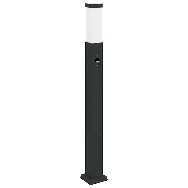 vidaXL Bollard Light with Sensor 80 cm Black IP44