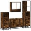 vidaXL 4&nbsp;Piece Bathroom Furniture Set&nbsp;Smoked Oak Engineered Wood