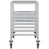 vidaXL Tray Trolley with 12 GN Containers 75x55x87 cm Stainless Steel