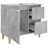 vidaXL Bathroom Cabinet Concrete Grey 65x33x60 cm Engineered Wood