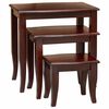 vidaXL Nesting Side Tables 3 pcs Brown Solid Mahogany Wood