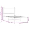 vidaXL Metal Bed Frame without Mattress Smoked Oak 90x190 cm Single