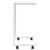 vidaXL Side Table with Wheels White 55x35x70 cm Engineered Wood