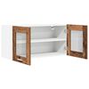 vidaXL Hanging Cabinet with Storage Old Wood and White 80 x 31 x 40 cm