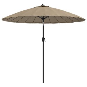 vidaXL Garden Parasol with Aluminium Pole 250 cm Taupe