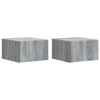 vidaXL Wall-Mounted Bedside Cabinet 2 pcs Grey Sonoma Engineered Wood